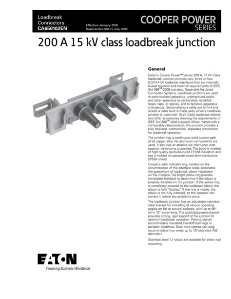 15 kv underground junction boxes|200 A 15 kV class loadbreak junction catalog .